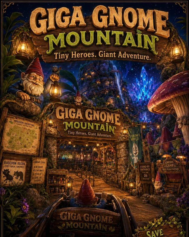 Giga Gnome Mountain poster